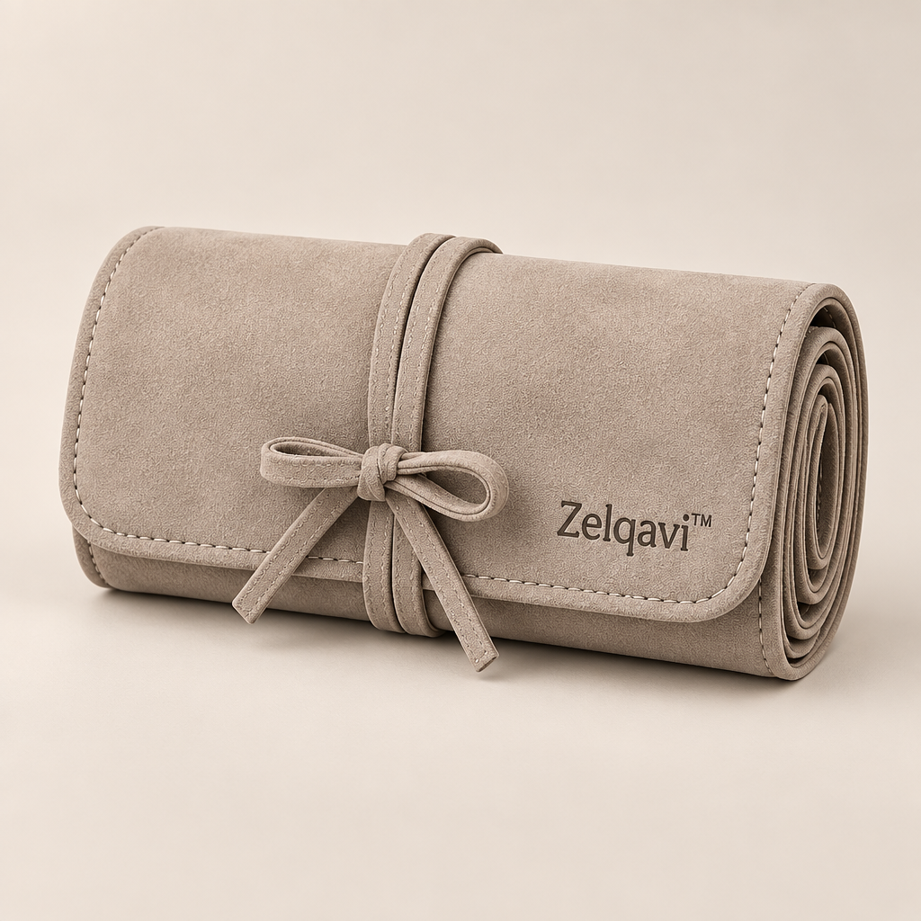 Zelqavi™ Roll-Up Jewelry Travel Organizer image 01