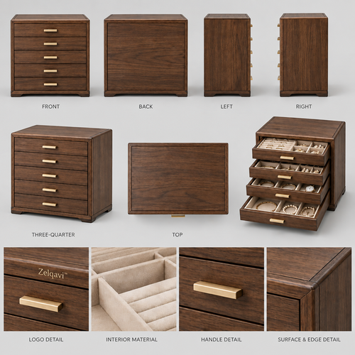 Zelqavi™ Multi-Drawer Jewelry Storage Box image 01