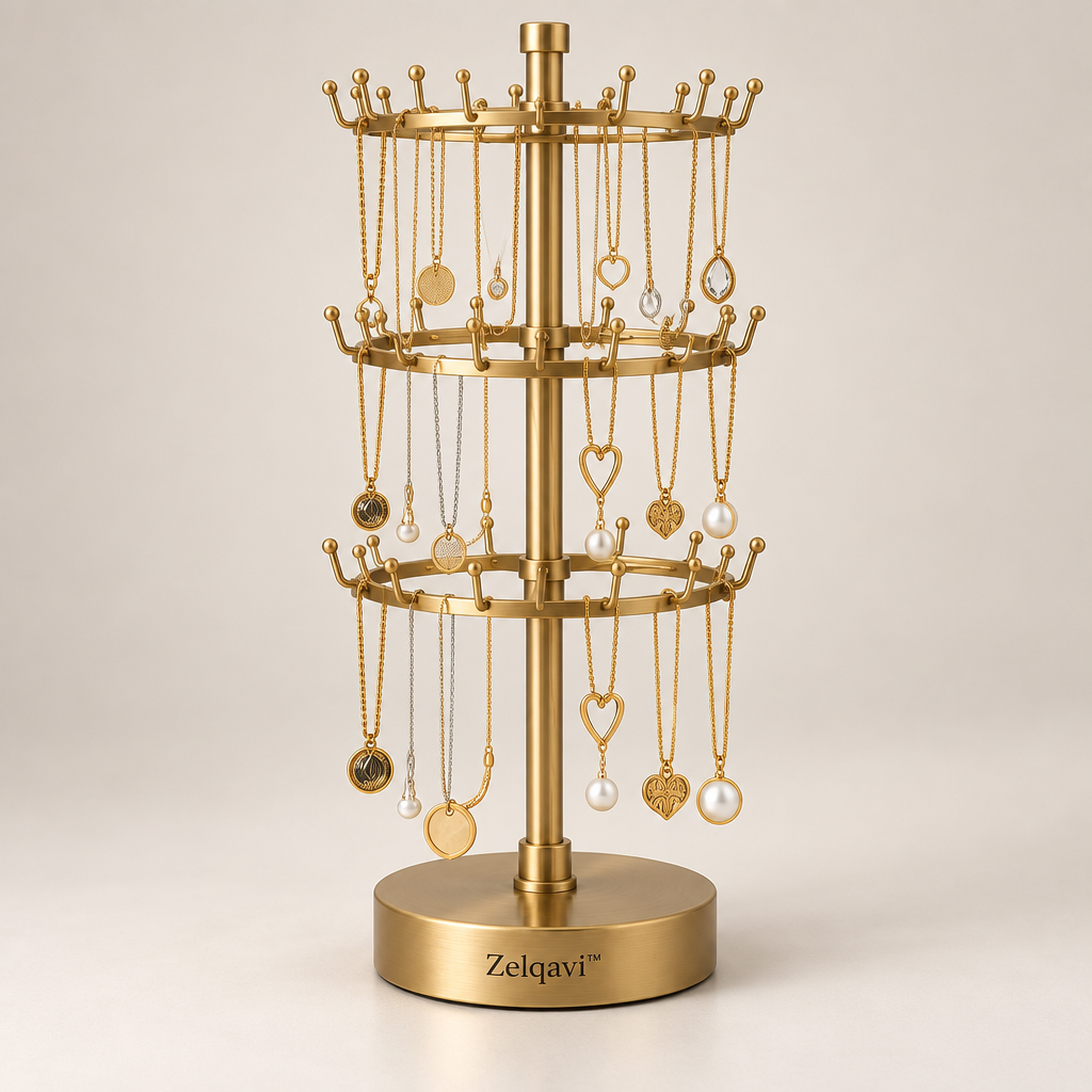 Zelqavi™ Rotating Necklace Organizer Stand image 01