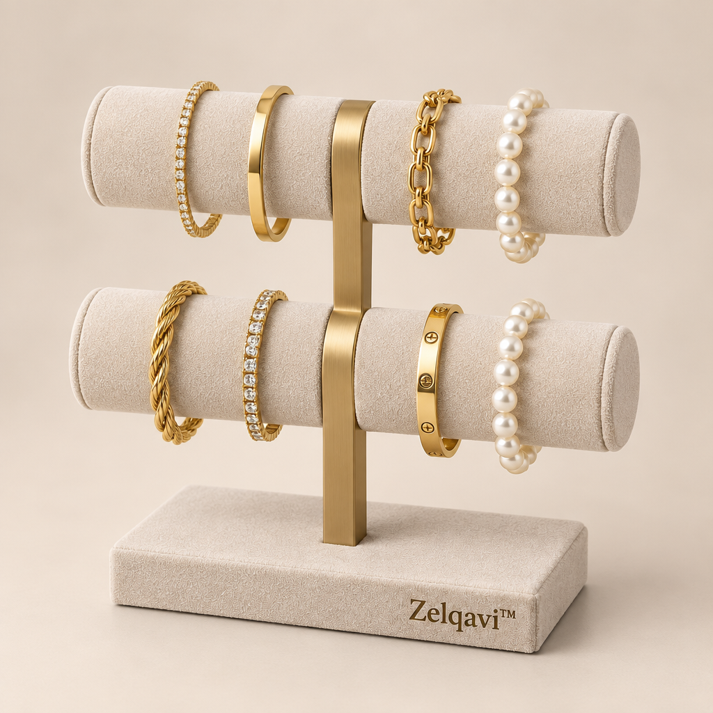 Zelqavi™ T-Shaped Bracelet Display Stand image 01